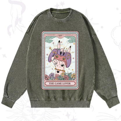 Purplehecate The Game Lover Tarot Washed Sweatshirt
