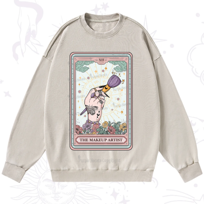 Purplehecate The Makeup Artist Tarot Washed Sweatshirt