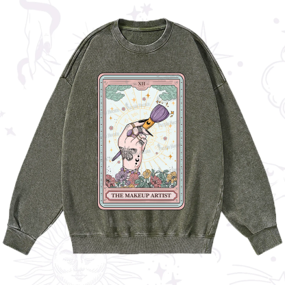 Purplehecate The Makeup Artist Tarot Washed Sweatshirt