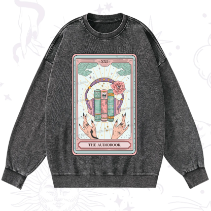 Purplehecate The Audiobook Tarot Washed Sweatshirt