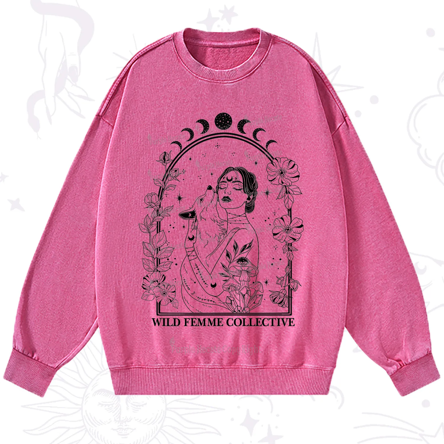 Purplehecate Wild Femme Collective Washed Sweatshirt