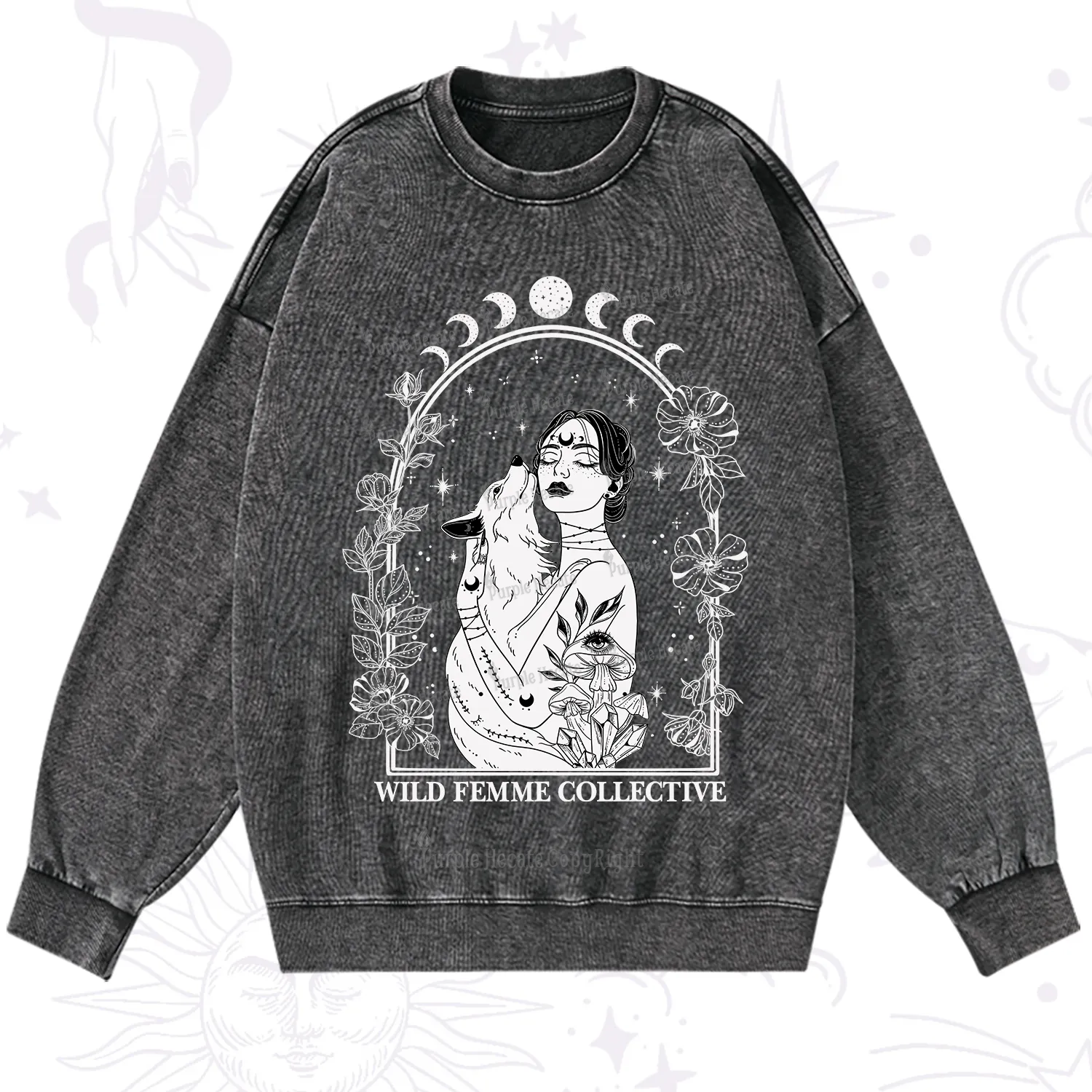 Purplehecate Wild Femme Collective Washed Sweatshirt