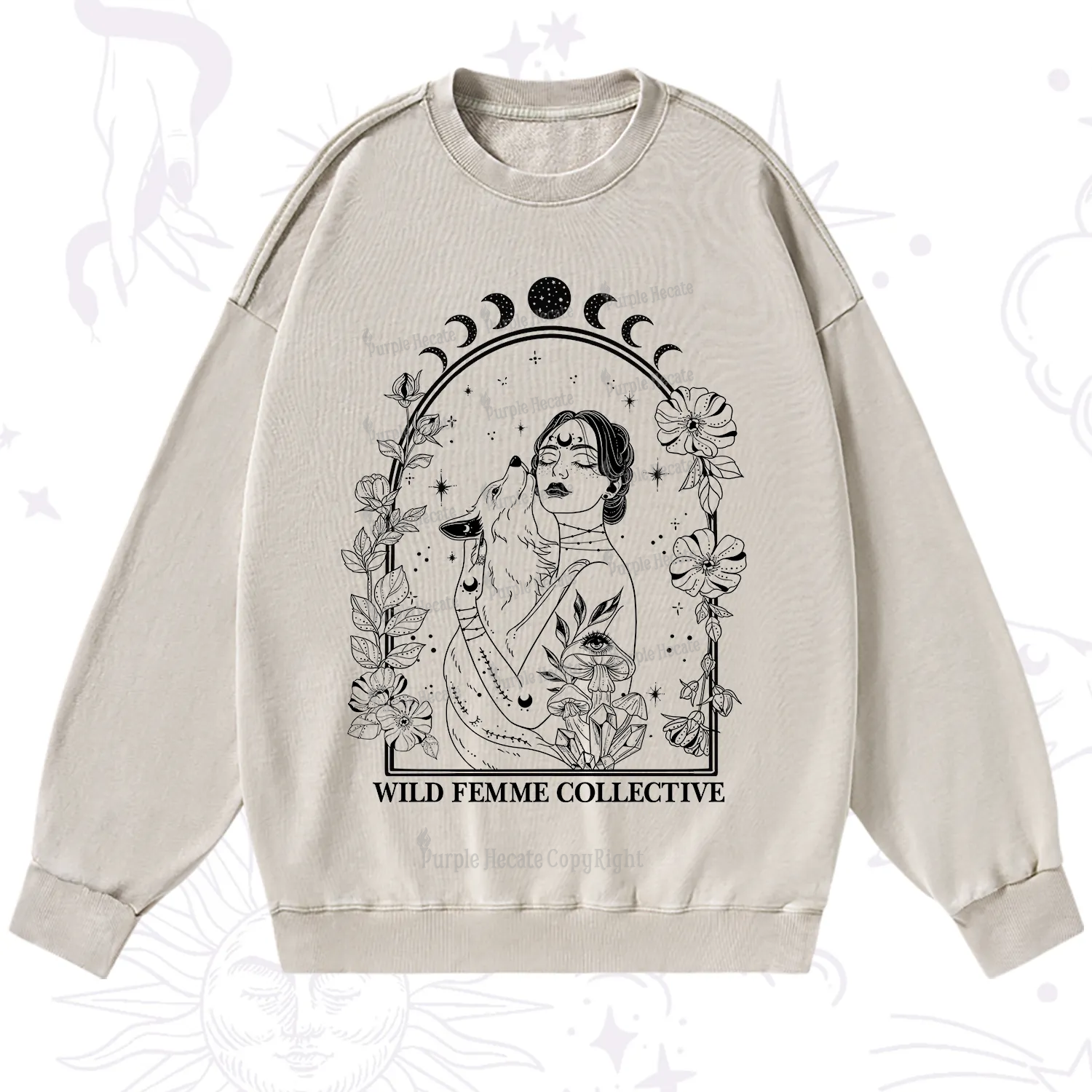 Purplehecate Wild Femme Collective Washed Sweatshirt