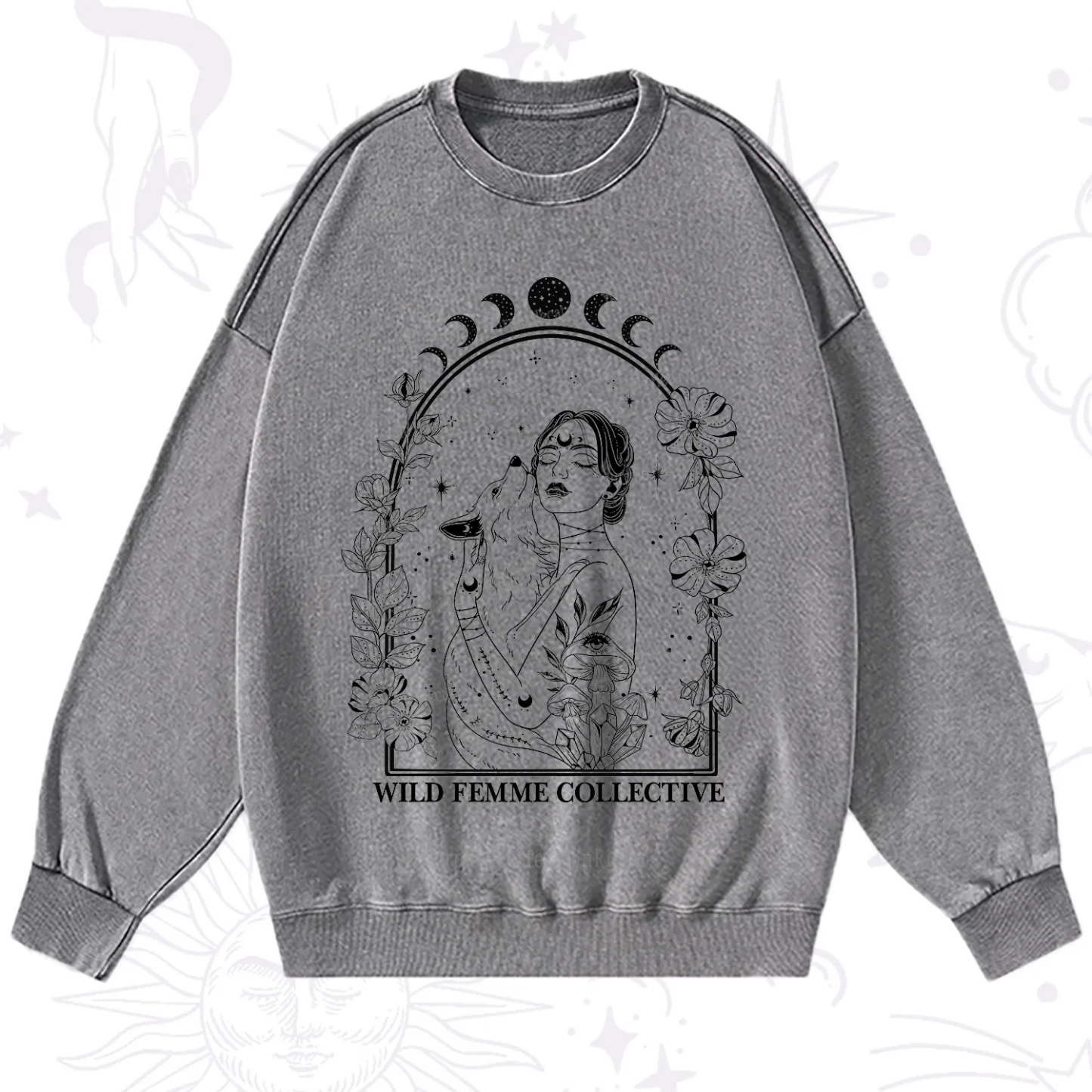 Purplehecate Wild Femme Collective Washed Sweatshirt