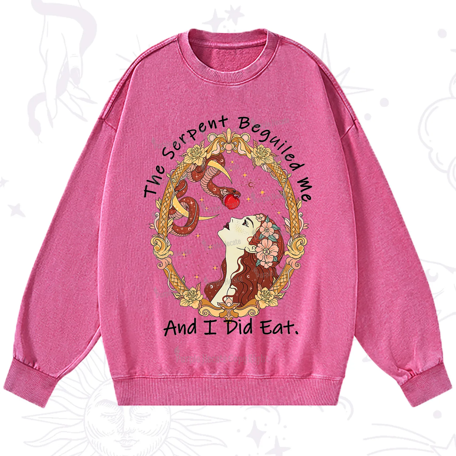 Purplehecate The Serpent Beguiled Me, And I Did Eat Washed Sweatshirt