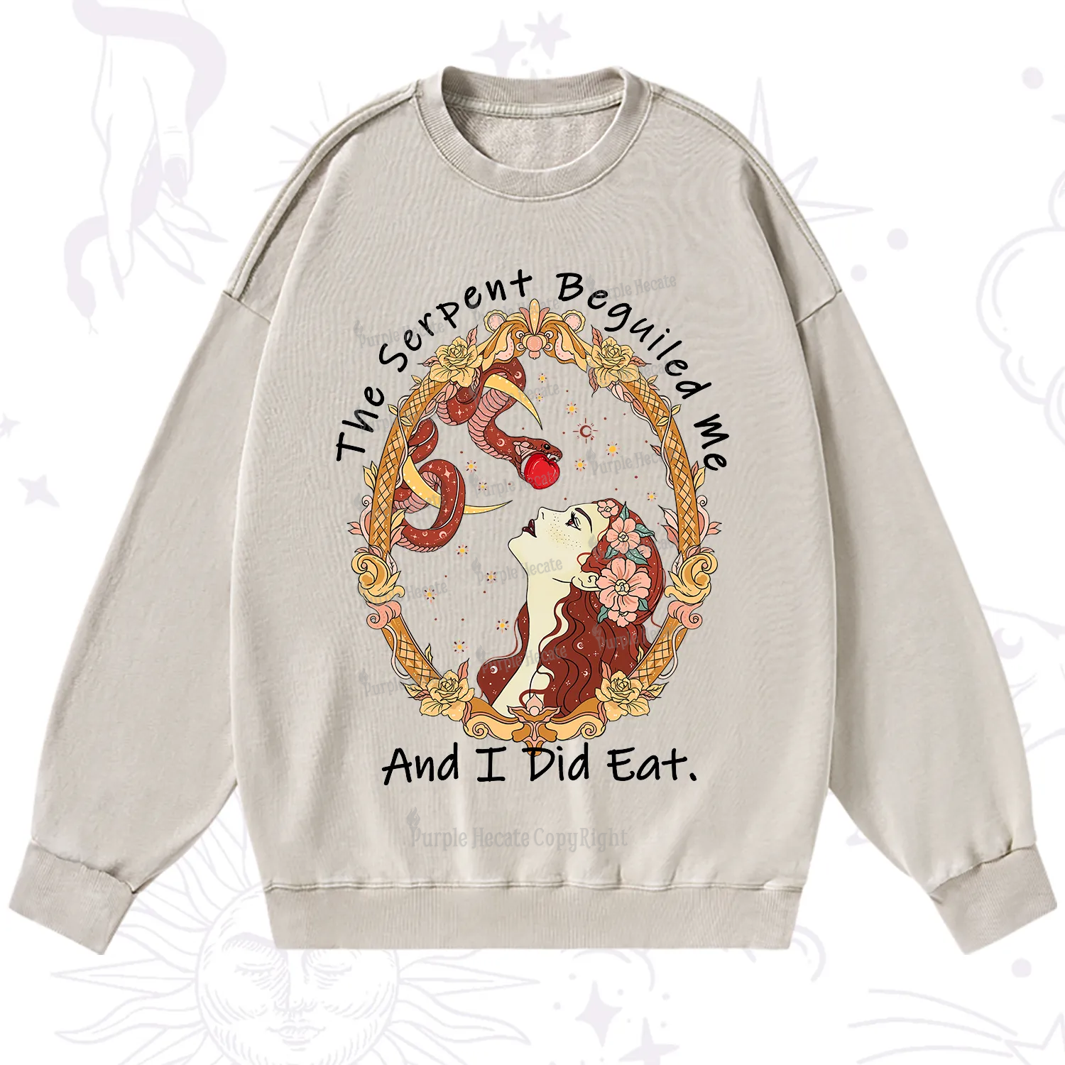 Purplehecate The Serpent Beguiled Me, And I Did Eat Washed Sweatshirt