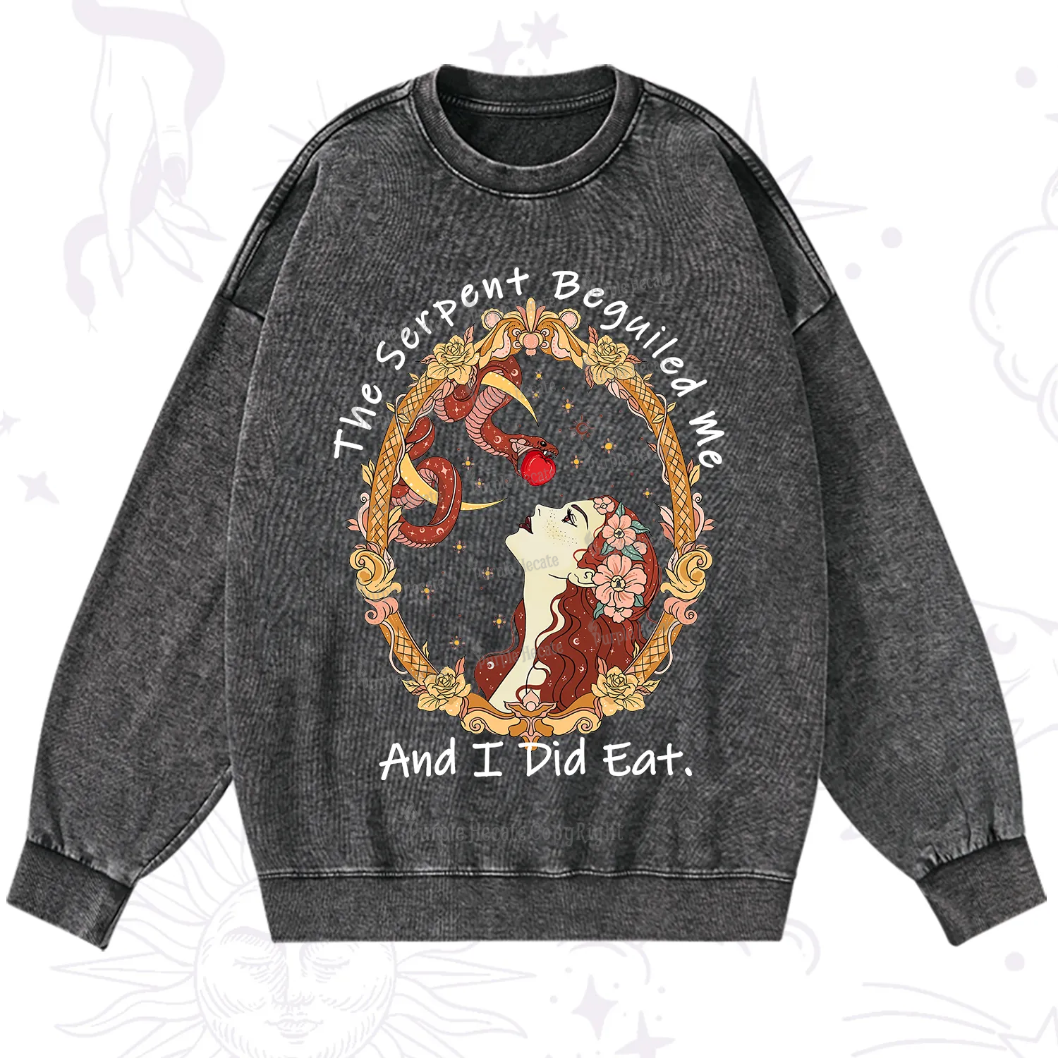 Purplehecate The Serpent Beguiled Me, And I Did Eat Washed Sweatshirt