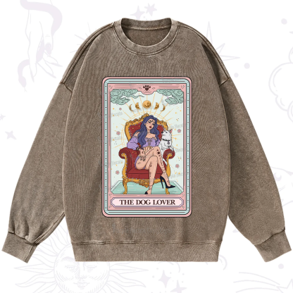 Purplehecate The Dog Lover Tarot Washed Sweatshirt