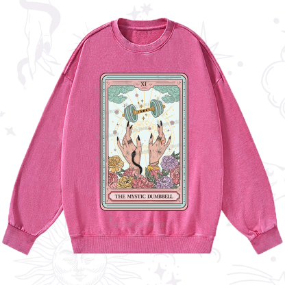 Purplehecate The Mystic Dumbbell Tarot Washed Sweatshirt
