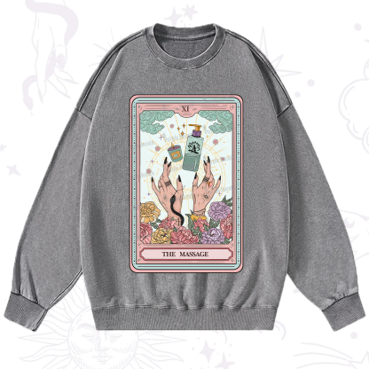 Purplehecate The Massage Tarot Washed Sweatshirt