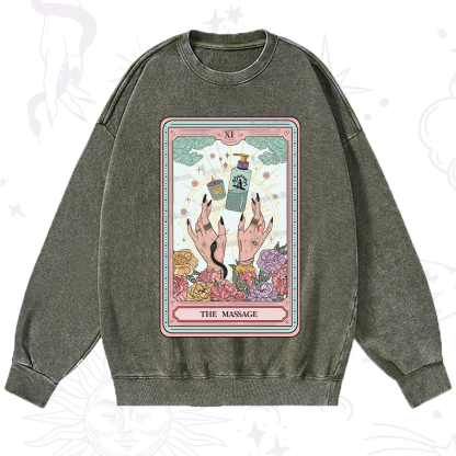 Purplehecate The Massage Tarot Washed Sweatshirt