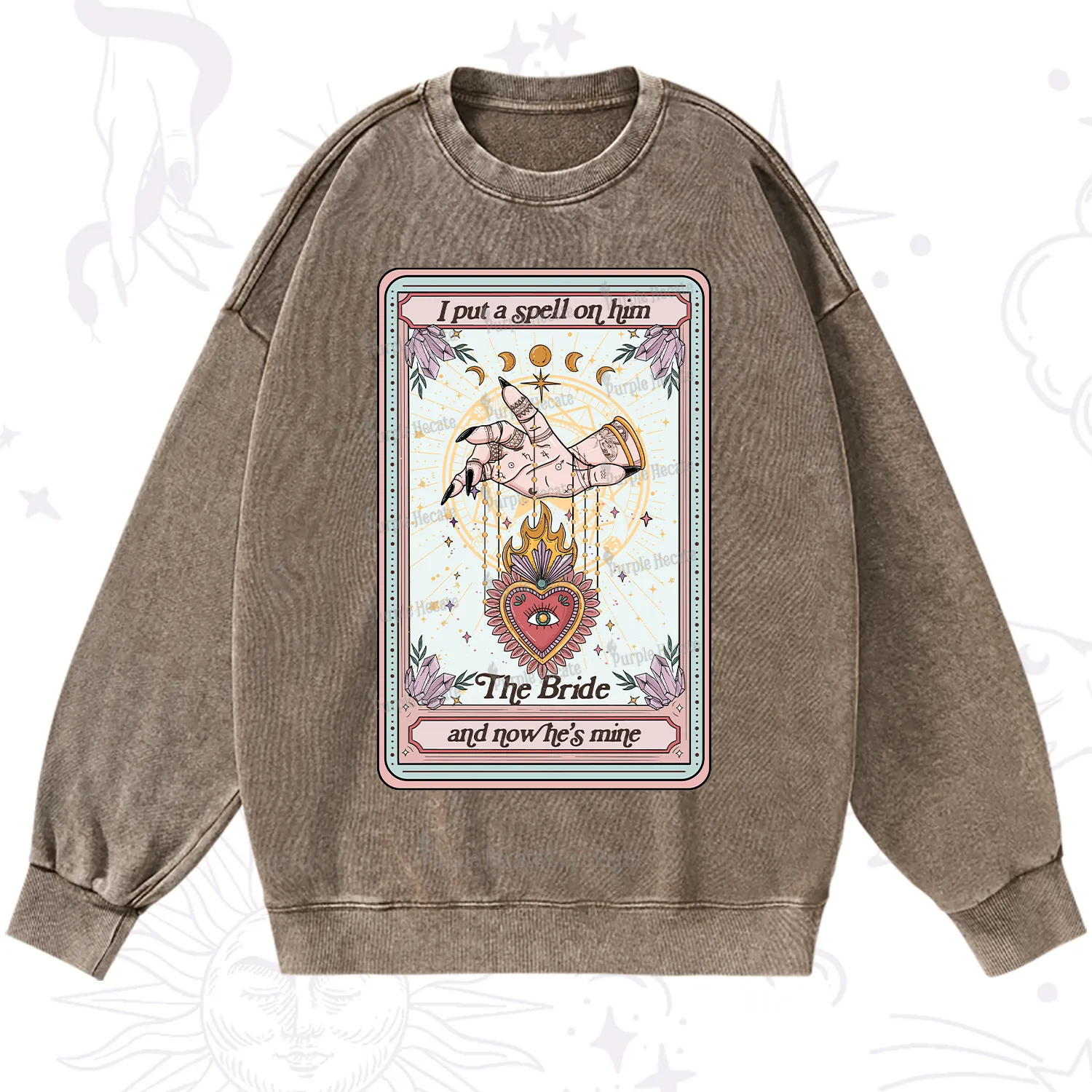Purplehecate I Put A Spell On Him And Now He's Mine Washed Sweatshirt