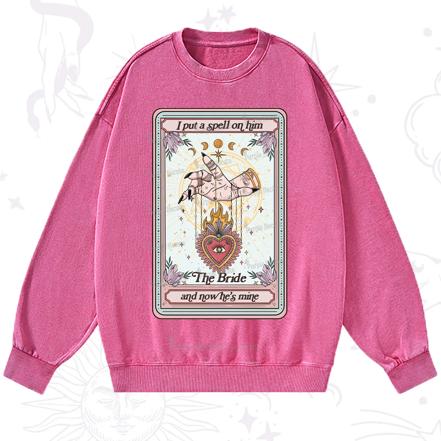 Purplehecate I Put A Spell On Him And Now He's Mine Washed Sweatshirt