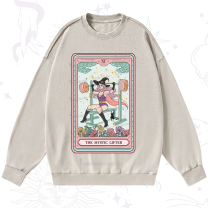 Purplehecate The Mystic Lifter Tarot Washed Sweatshirt