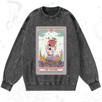 Purplehecate The Teacher Tarot Washed Sweatshirt