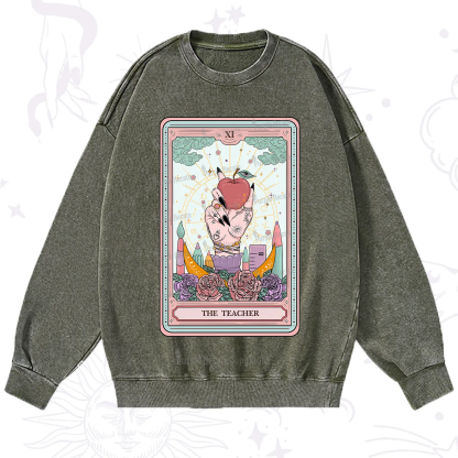Purplehecate The Teacher Tarot Washed Sweatshirt