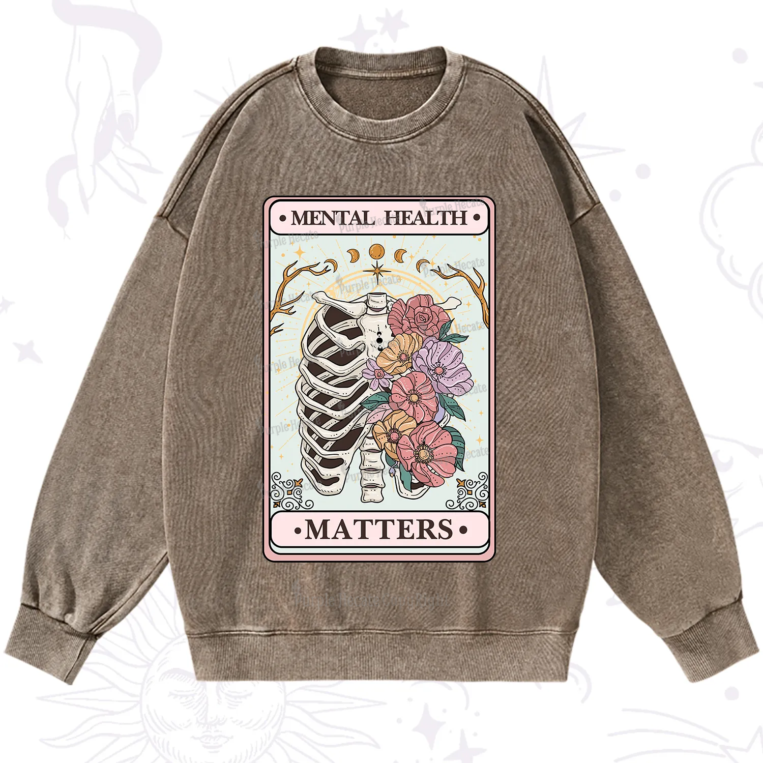 Purplehecate Mental Health Matters Washed Sweatshirt