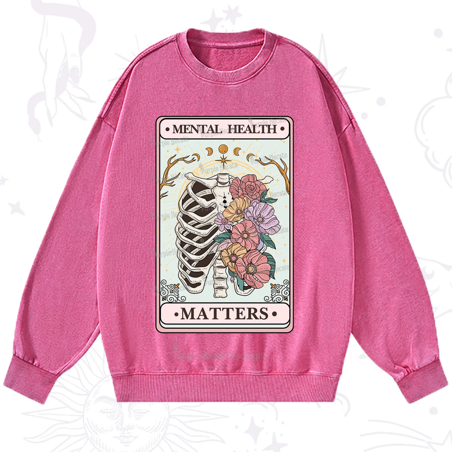 Purplehecate Mental Health Matters Washed Sweatshirt