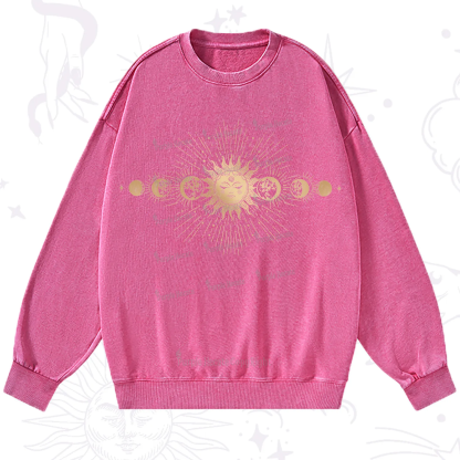 Purplehecate Mystical Moon And Sun Washed Sweatshirt