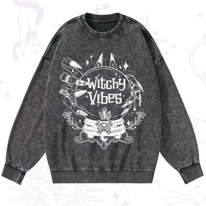 Purplehecate Witchy Vibes Washed Sweatshirt