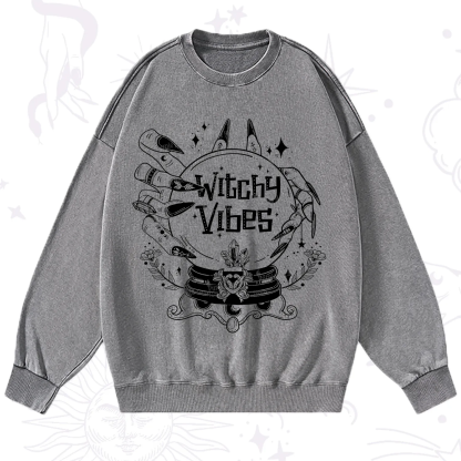 Purplehecate Witchy Vibes Washed Sweatshirt