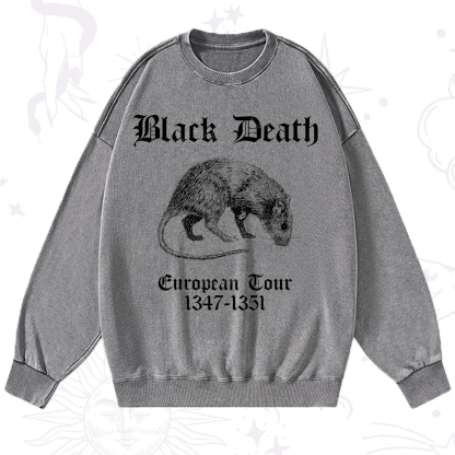 Purplehecate Black Death European Tour Washed Sweatshirt