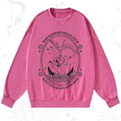 Purplehecate Hair Magician Social Club Washed Sweatshirt
