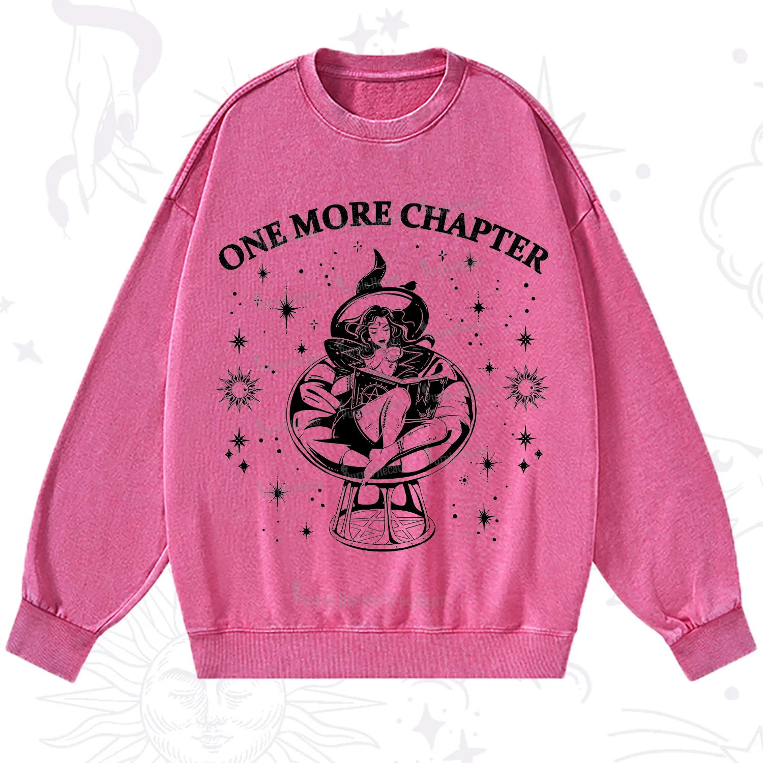 Purplehecate One More Chapter Books Washed Sweatshirt