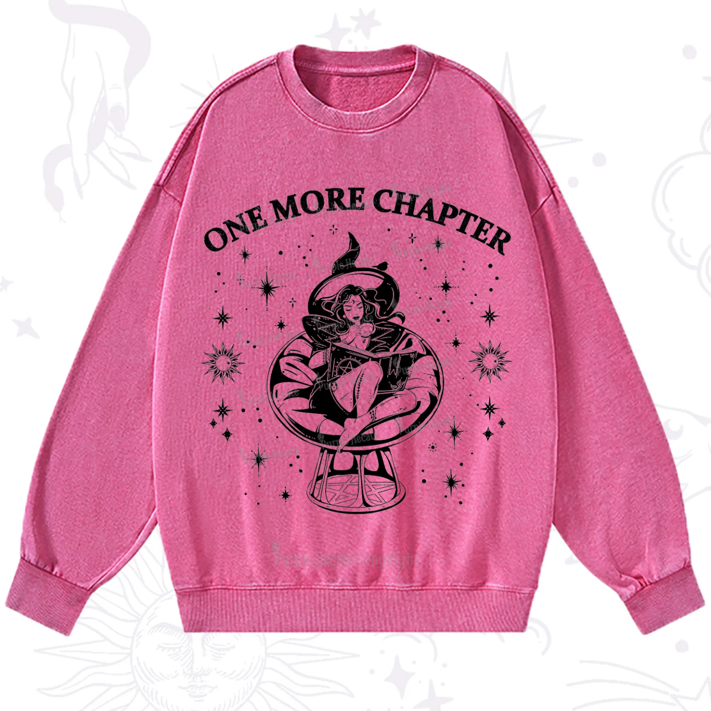 Purplehecate One More Chapter Books Washed Sweatshirt
