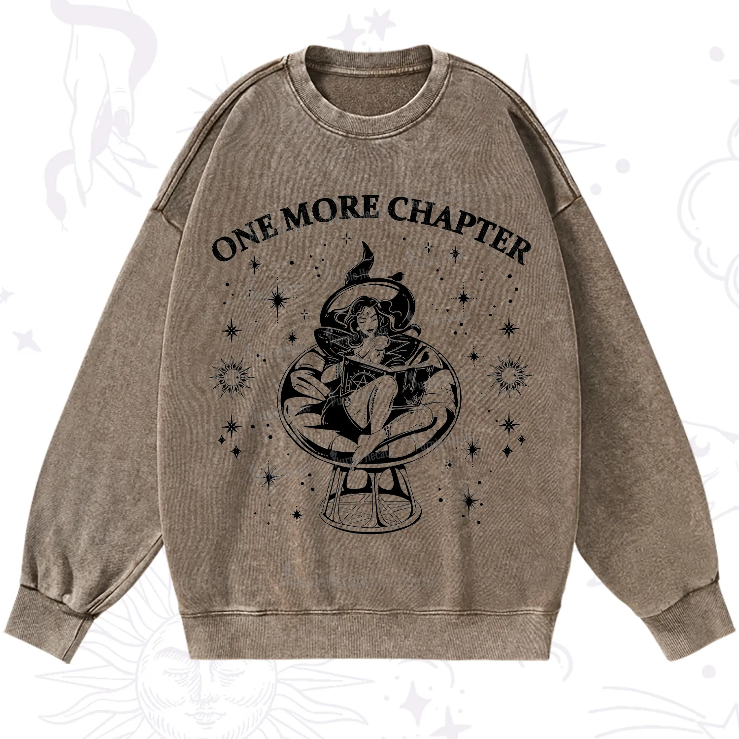 Purplehecate One More Chapter Books Washed Sweatshirt