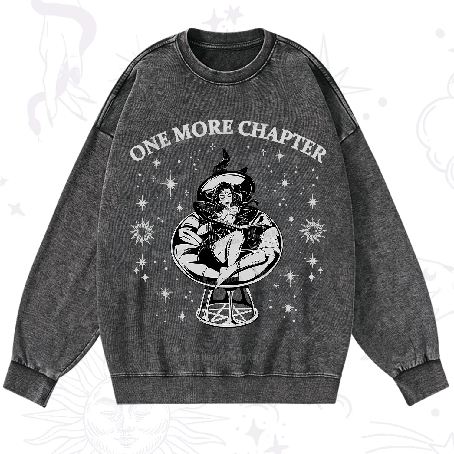 Purplehecate One More Chapter Books Washed Sweatshirt