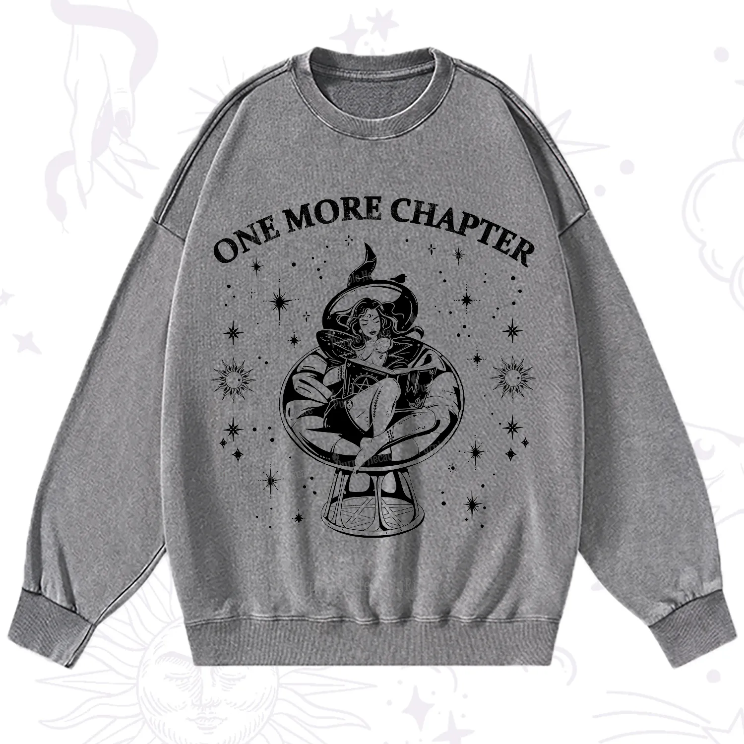 Purplehecate One More Chapter Books Washed Sweatshirt