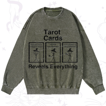 Purplehecate Tarot Card Reveals Everything Washed Sweatshirt