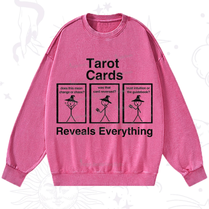 Purplehecate Tarot Card Reveals Everything Washed Sweatshirt