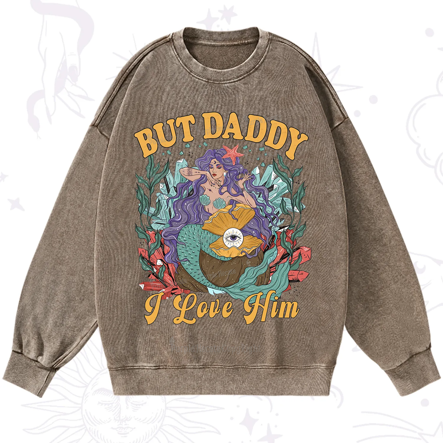 Purplehecate But Daddy I Love Him Washed Sweatshirt