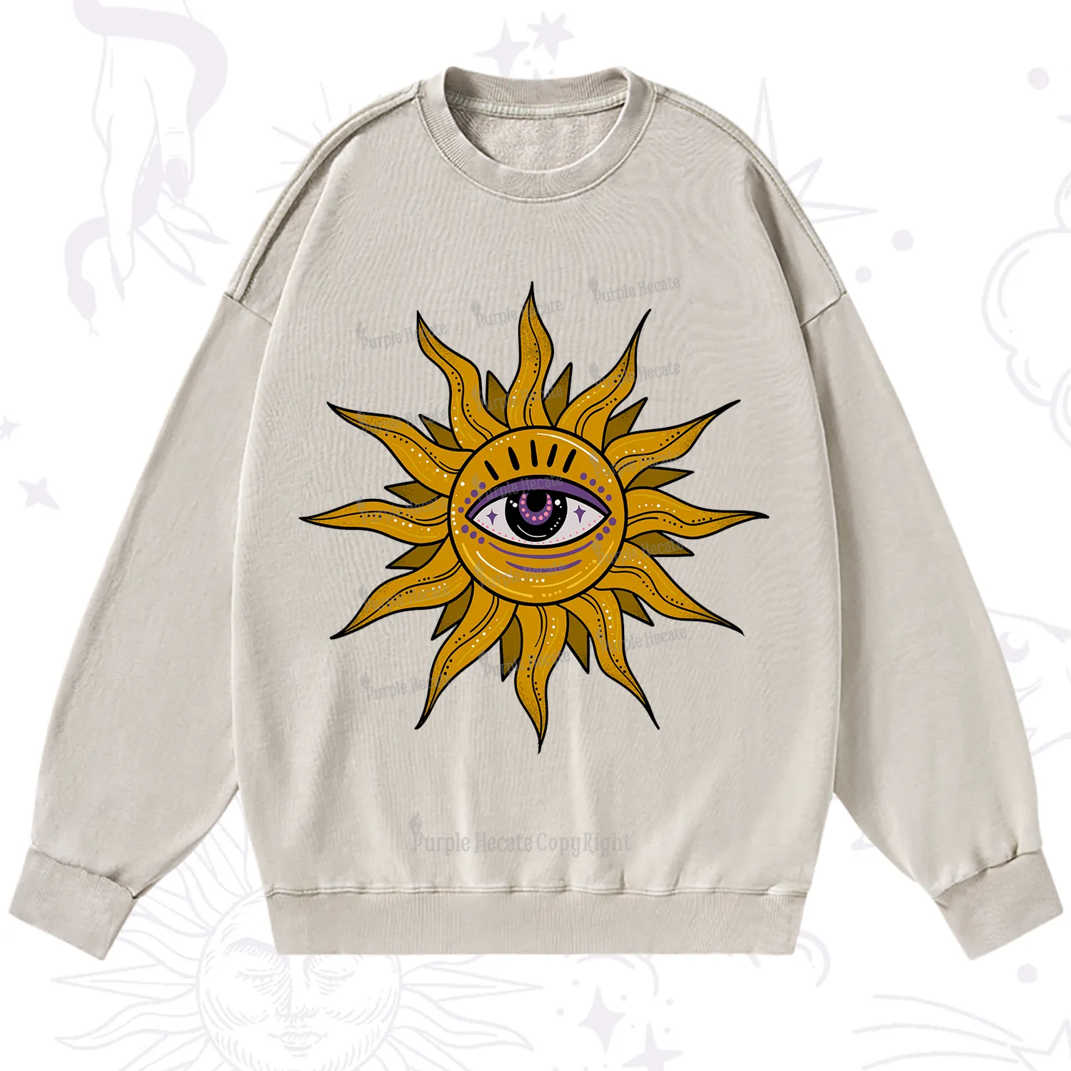 Purplehecate Eye of the Sun Washed Sweatshirt