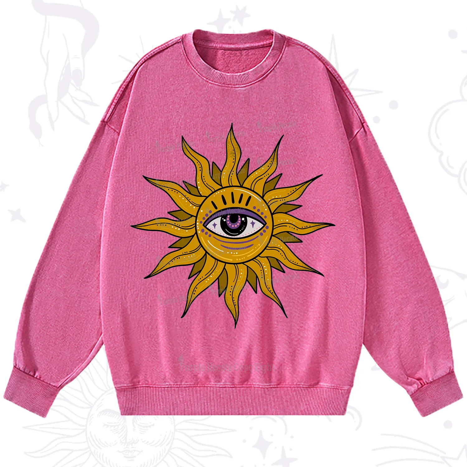 Purplehecate Eye of the Sun Washed Sweatshirt
