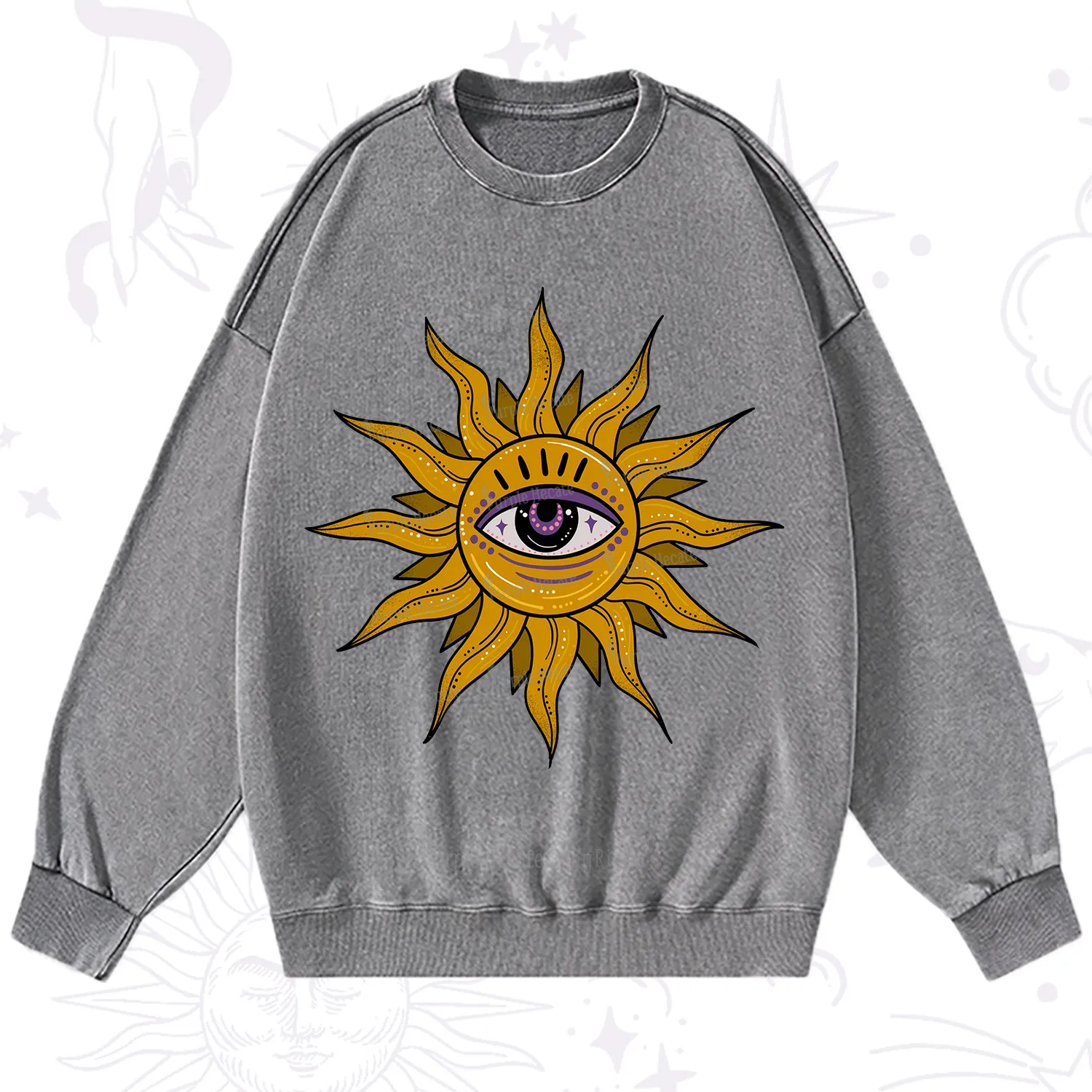 Purplehecate Eye of the Sun Washed Sweatshirt