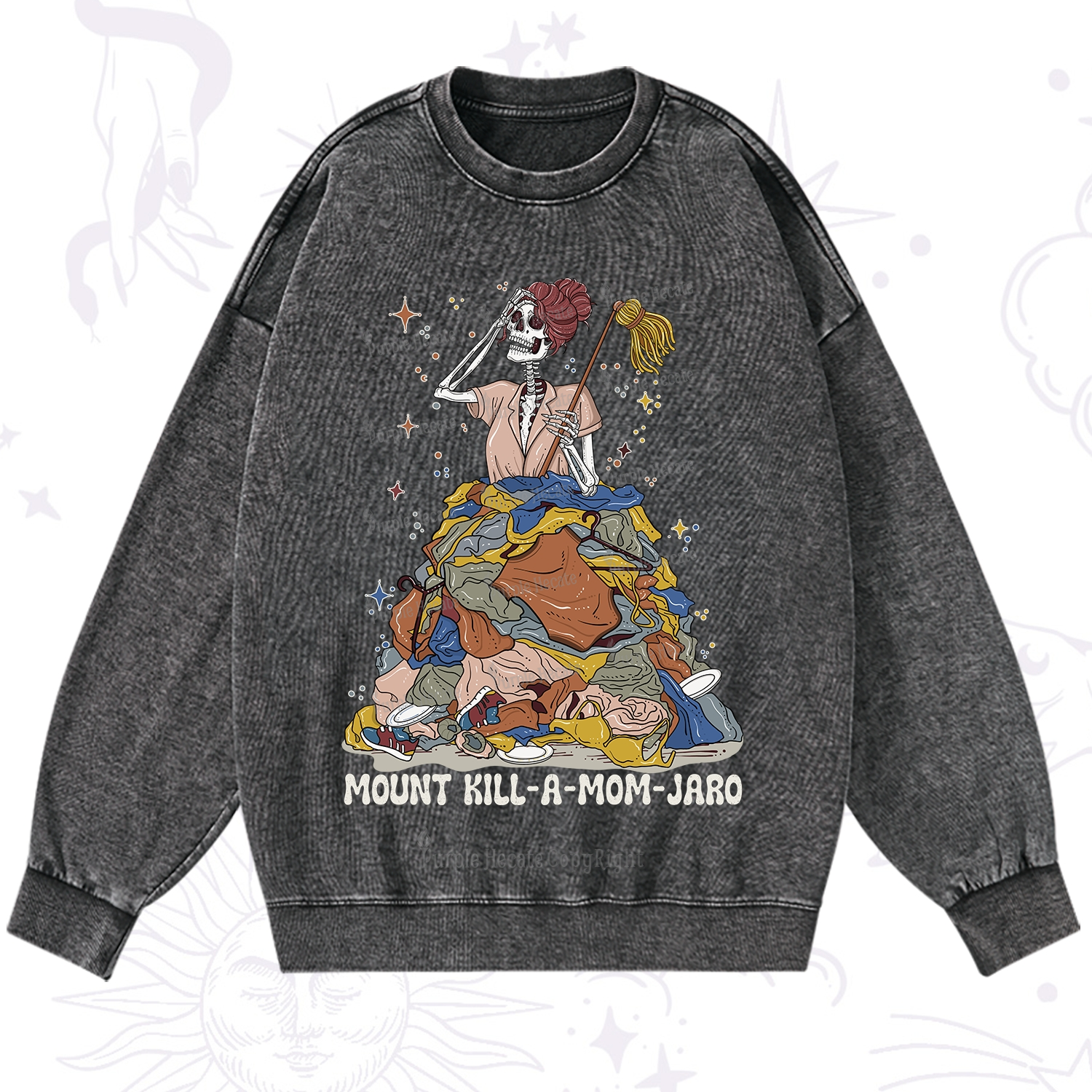 Purplehecate Mount Mom's Chaos Washed Sweatshirt