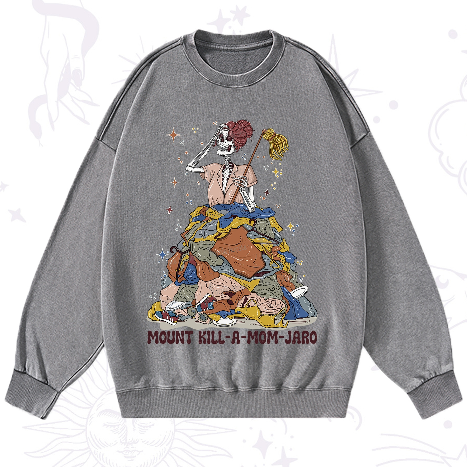 Purplehecate Mount Mom's Chaos Washed Sweatshirt