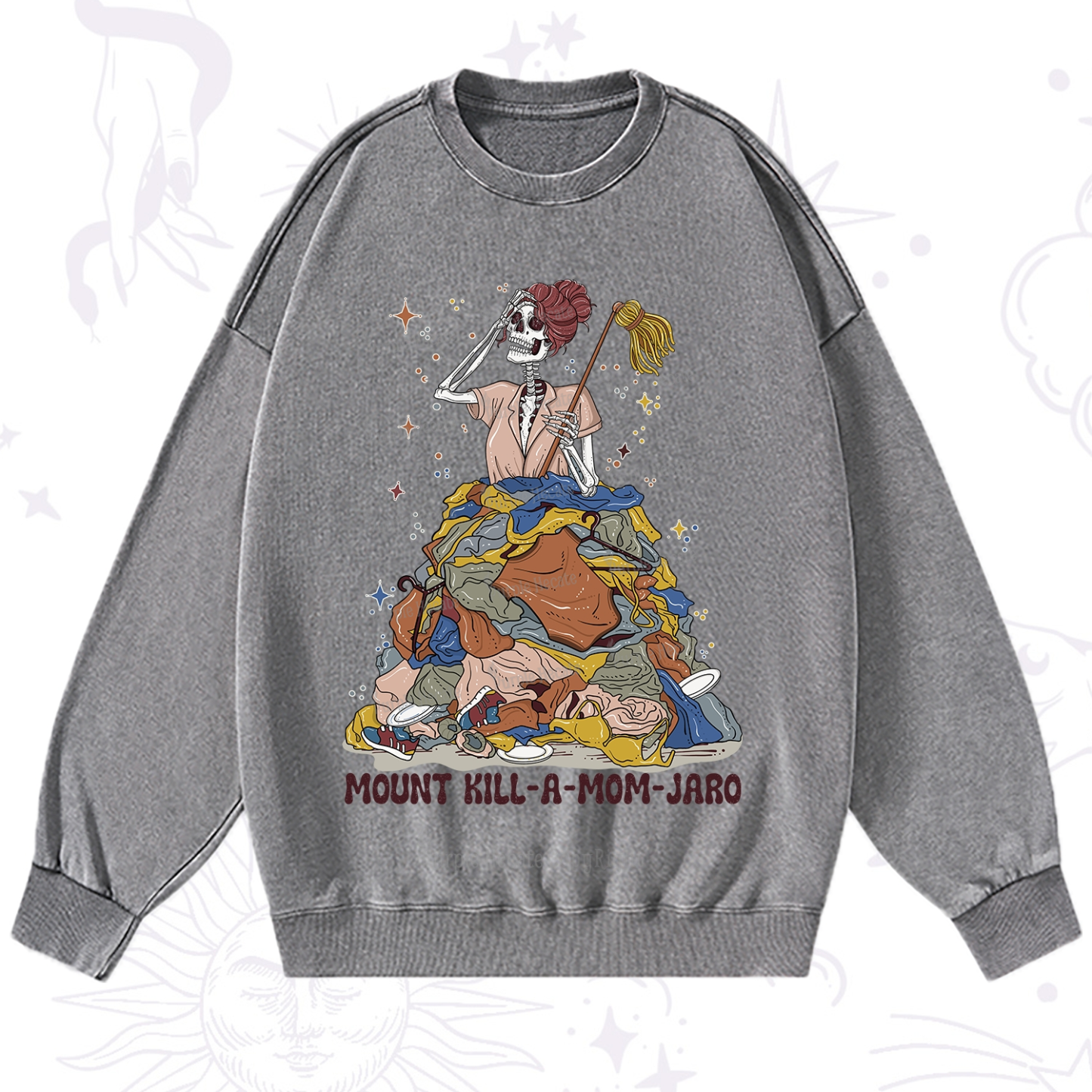 Purplehecate Mount Mom's Chaos Washed Sweatshirt