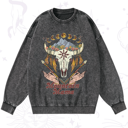 Purplehecate Mountain Mama Washed Sweatshirt