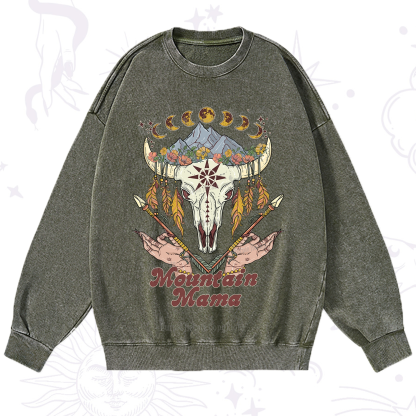 Purplehecate Mountain Mama Washed Sweatshirt