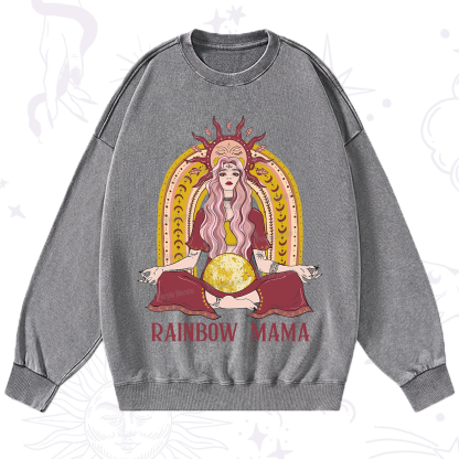 Purplehecate Rainbow Mama Washed Sweatshirt