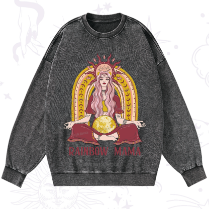 Purplehecate Rainbow Mama Washed Sweatshirt