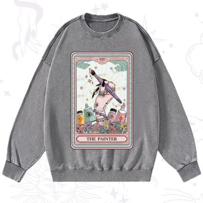 Purplehecate The Painter Tarot Washed Sweatshirt