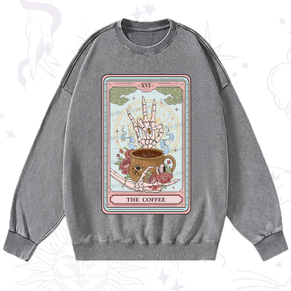 Purplehecate The Coffee Tarot Washed Sweatshirt