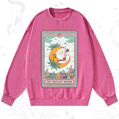 Purplehecate The Midnight Smoker Tarot Washed Sweatshirt