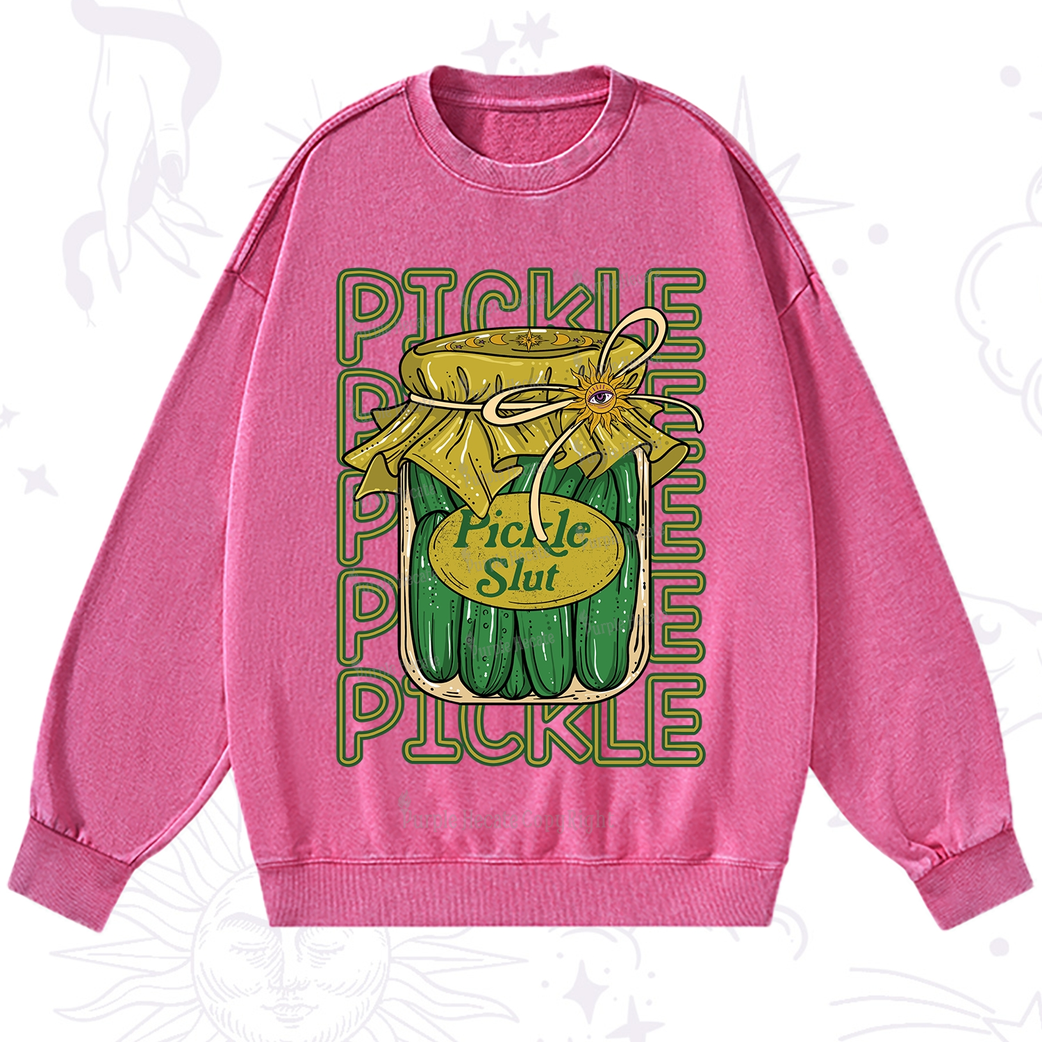 Purplehecate Pickle Slut Washed Sweatshirt
