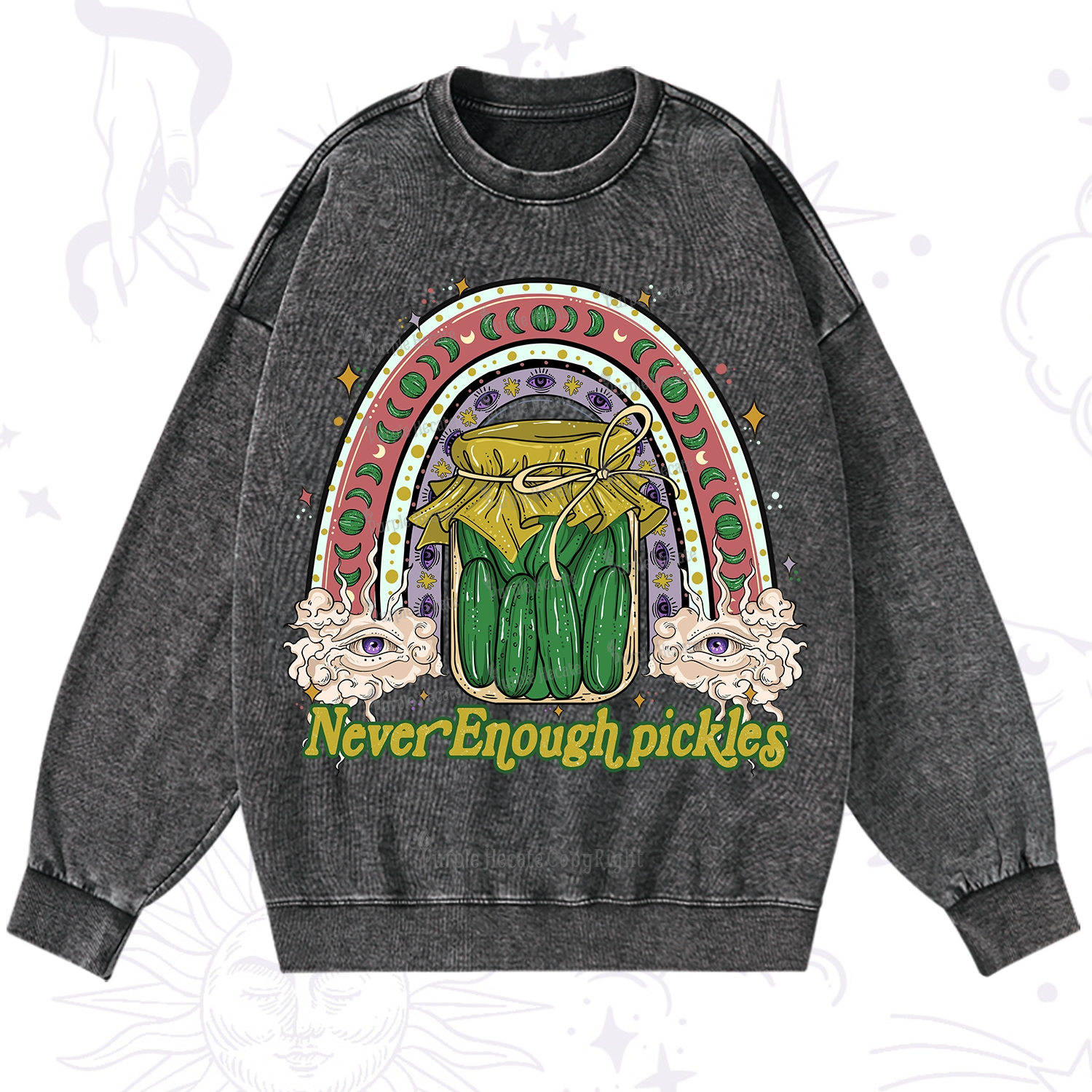 Purplehecate Never Enough Pickles Washed Sweatshirt
